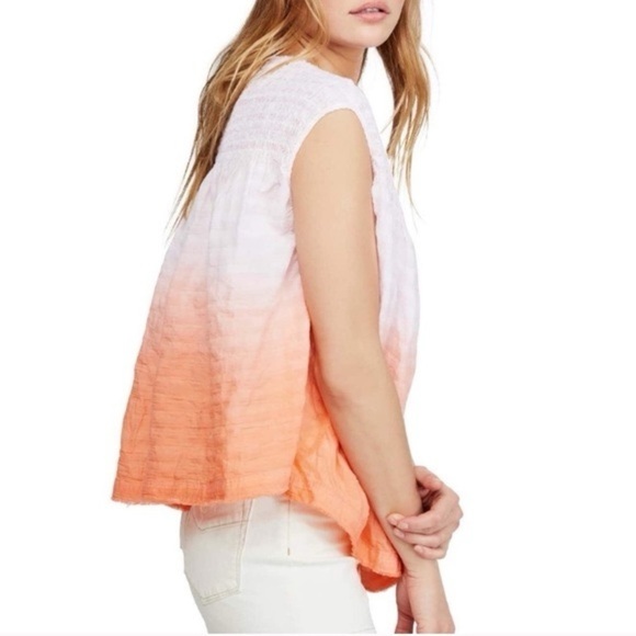 Free People Pink Ombré Oversized Sleeveless Top Size M - Picture 1 of 10